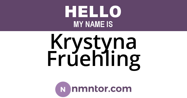 Krystyna Fruehling
