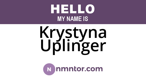 Krystyna Uplinger