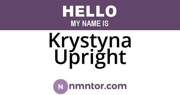 Krystyna Upright