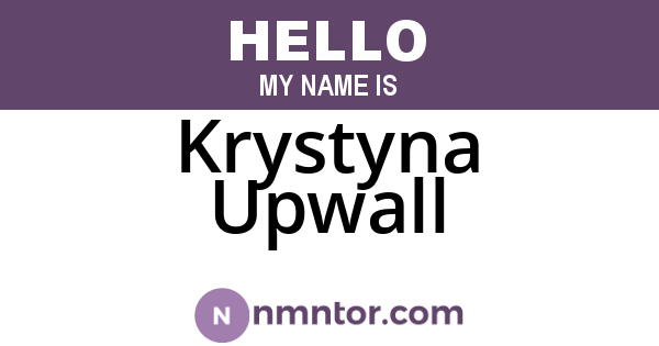 Krystyna Upwall