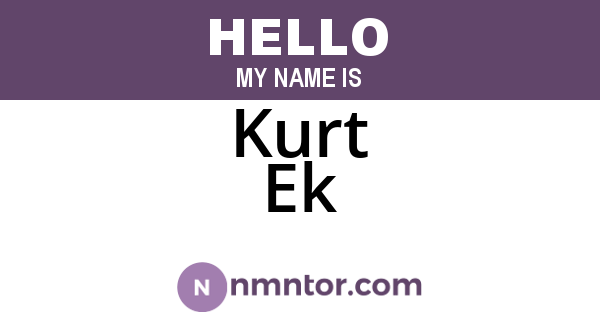 Kurt Ek