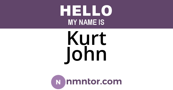 Kurt John