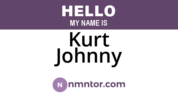 Kurt Johnny