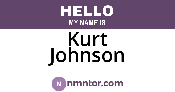 Kurt Johnson