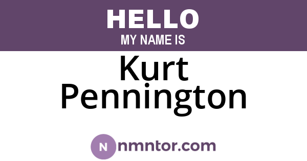Kurt Pennington