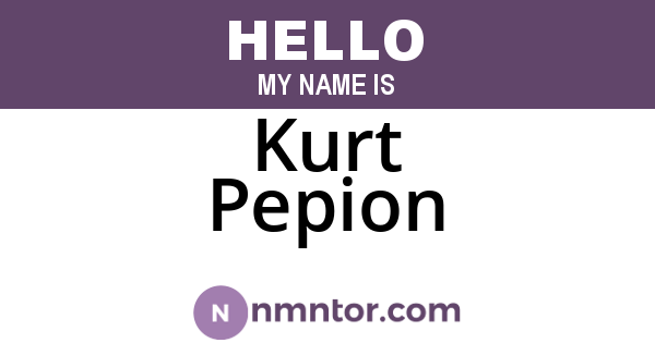 Kurt Pepion