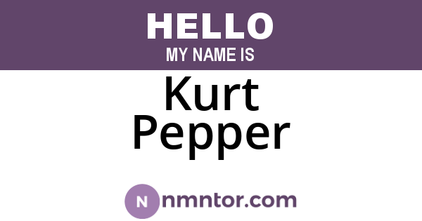 Kurt Pepper