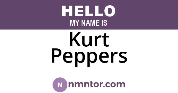 Kurt Peppers