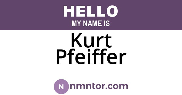 Kurt Pfeiffer