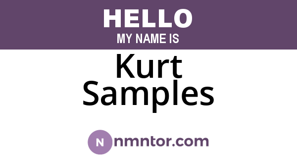 Kurt Samples