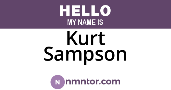 Kurt Sampson