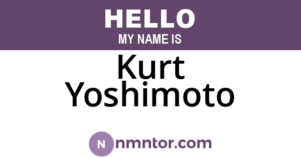 Kurt Yoshimoto
