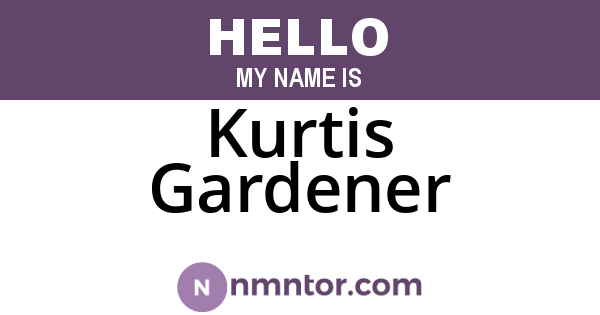 Kurtis Gardener
