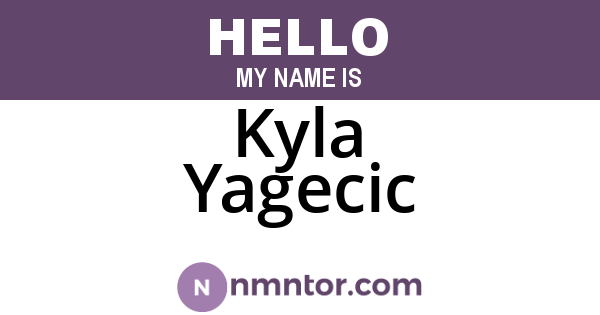 Kyla Yagecic