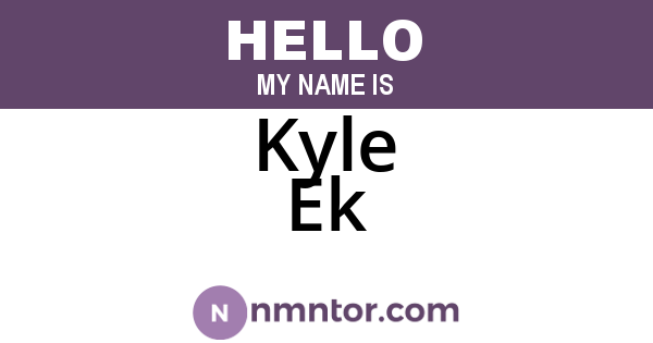 Kyle Ek
