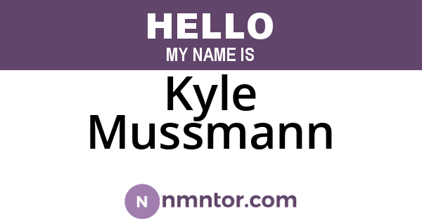 Kyle Mussmann