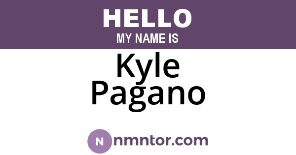 Kyle Pagano