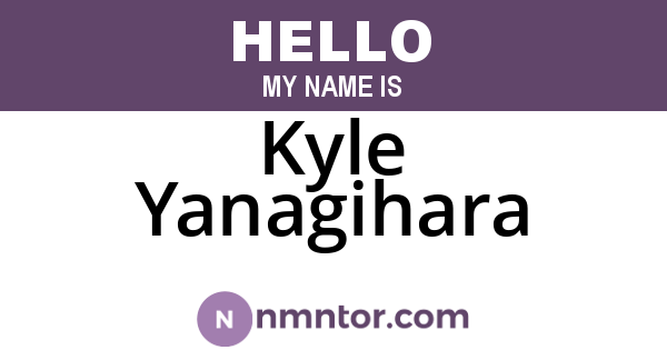 Kyle Yanagihara