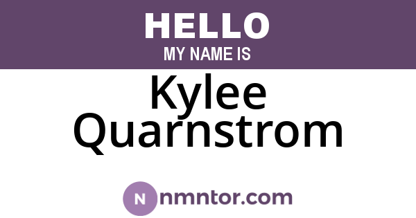 Kylee Quarnstrom