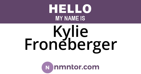 Kylie Froneberger