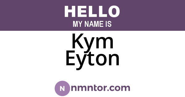 Kym Eyton