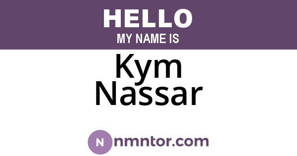 Kym Nassar