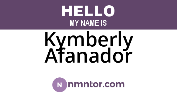 Kymberly Afanador