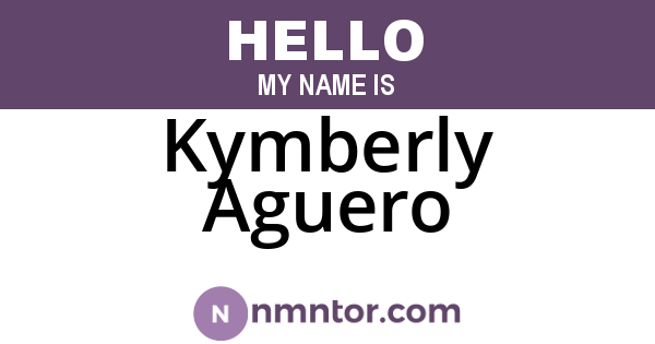 Kymberly Aguero