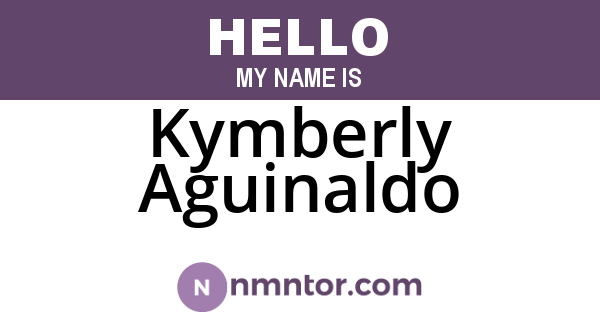 Kymberly Aguinaldo