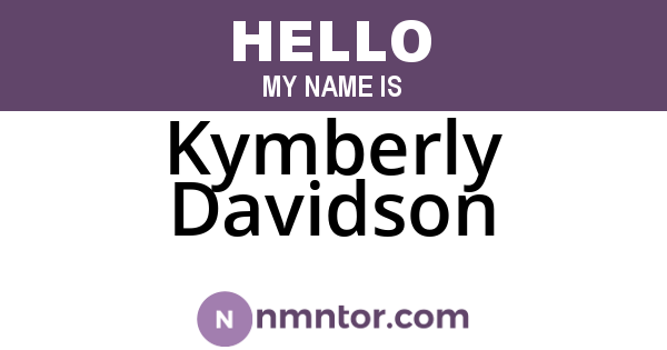 Kymberly Davidson
