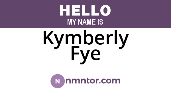Kymberly Fye