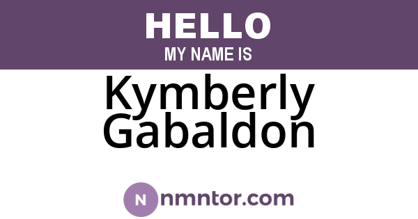 Kymberly Gabaldon