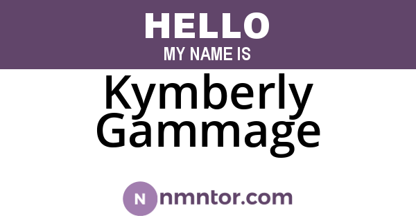 Kymberly Gammage