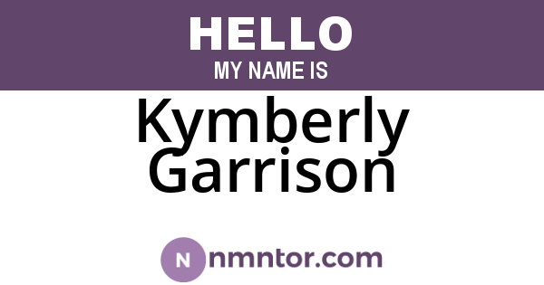 Kymberly Garrison