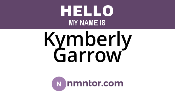 Kymberly Garrow