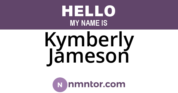 Kymberly Jameson