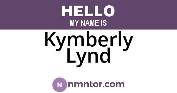 Kymberly Lynd