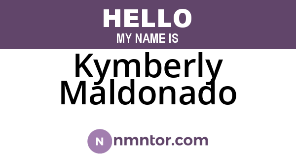 Kymberly Maldonado