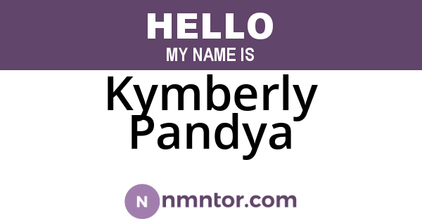 Kymberly Pandya