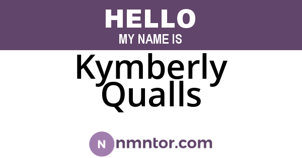 Kymberly Qualls
