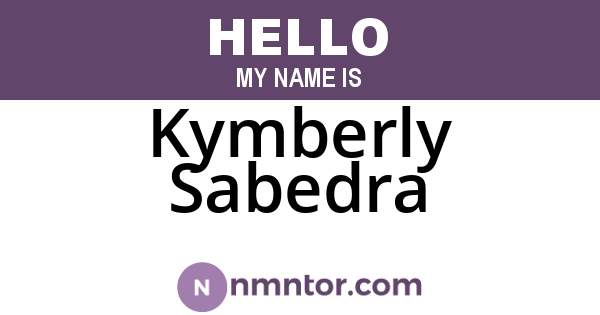 Kymberly Sabedra