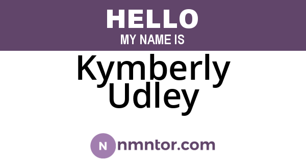Kymberly Udley
