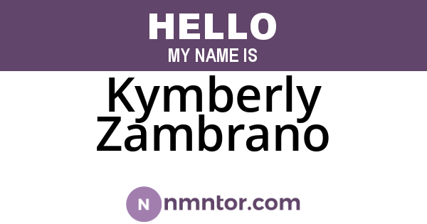 Kymberly Zambrano