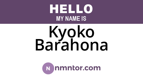 Kyoko Barahona