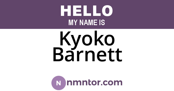 Kyoko Barnett
