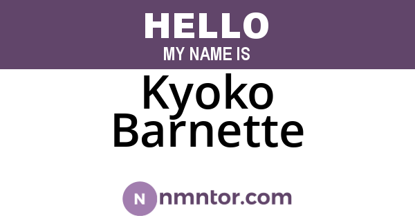 Kyoko Barnette