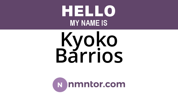 Kyoko Barrios