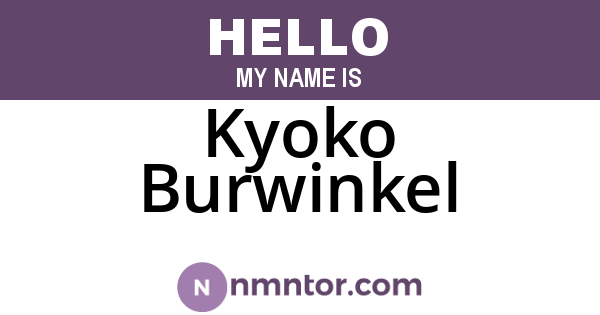 Kyoko Burwinkel