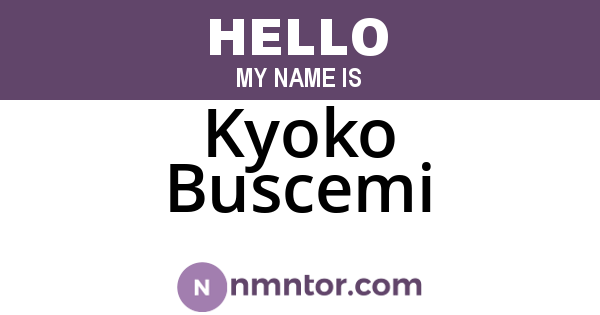 Kyoko Buscemi