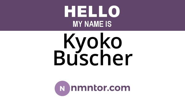 Kyoko Buscher